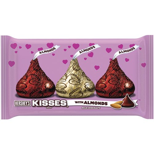 Hersheys Kisses With Almonds Milk Chocolate Valentines Candy, 10 Oz logo