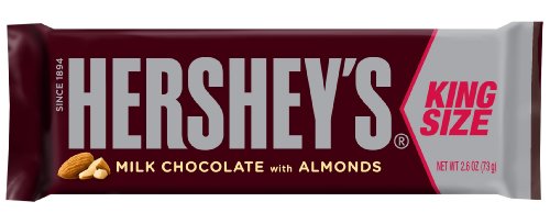 Hershey’s Milk Chocolate Bars With Almonds, King Size, 2.6 ounce Bars (Pack of 18) logo