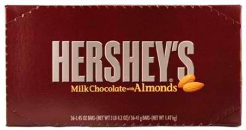 Hersheys Milk Chocolate With Almonds Bar 36ct logo