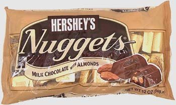 Hershey’s Milk Chocolate With Almonds Nuggets 12 Oz logo