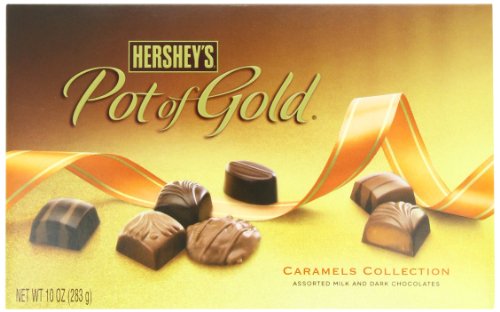 Hershey’s Pot Of Gold Assorted Milk and Dark Chocolate Caramel Collection, 10 ounce Boxes (Pack of 2) logo