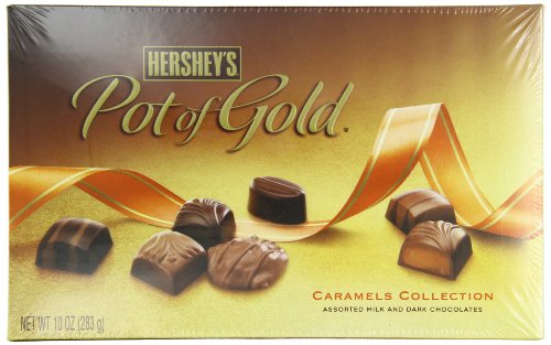 Hershey’s Pot Of Gold Assorted Milk and Dark Chocolate Caramel Collection, 10 Ounce logo