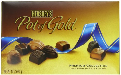 Hershey’s Pot Of Gold Assorted Milk and Dark Chocolate Premium Collection, 10 Ounce logo
