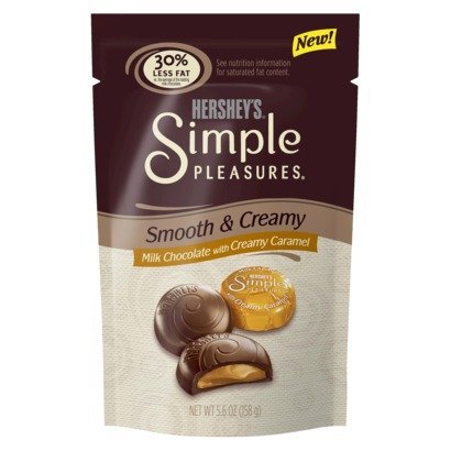 Hershey’s, Simple Pleasures, Milk Chocolate With Caramel, 5.6oz Pouch (Pack of 4) logo