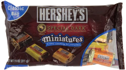 Hershey’s Special Dark Mildly Sweet Chocolate Miniatures Assortment, 11 ounce Bags (Pack of 6) logo