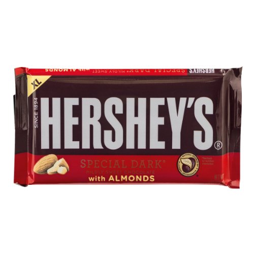 Hershey’s Special Dark With Almonds Mildly Sweet Chocolate Bar, 4 Oz (Pack of 12) logo