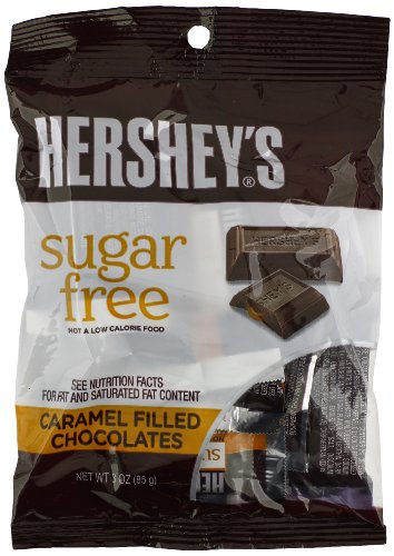 Hershey’s Sugar-free Milk Chocolate Caramel Filled, 3 ounce Bags (Pack of 12) logo