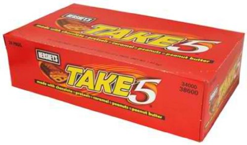 Hersheys Take 5 Pretzel/caramel/peanut Butter Chocolate Bar 24ct logo