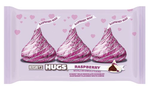 Hershey’s Valentine’s Hugs Kisses, Milk Chocolate With Raspberry White Creme, 10 ounce Bags (Pack of 4) logo