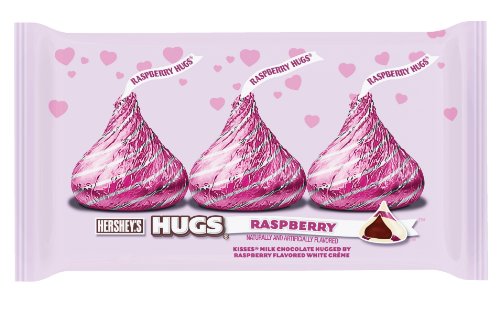 Hershey’s Valentine’s Hugs, Milk Chocolate Kisses Hugged By Raspberry Creme, 10 Ounce Bag logo