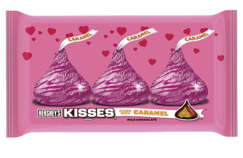 Hershey’s Valentine’s Kisses, Milk Chocolate Filled With Caramel, 10 Ounce (Pack of 2 Bags) logo