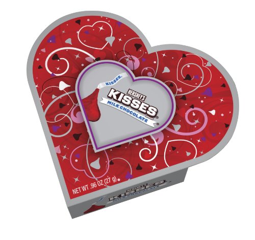 Hershey’s Valentine’s Kisses, Milk Chocolate, Mini Heart Box, 0.96-ounce(Pack of 12) logo