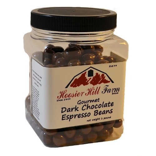 Hoosier Hill Farm Gourmet Dark Chocolate Covered Espresso Beans 1 Lb logo