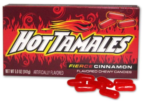 Hot Tamales Chewy Candies Fierce Cinnamon, 5 Oz (Pack of 12) logo