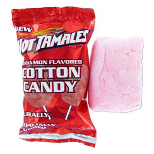 Hot Tamales Cinnamon Cotton Cand 2.5 Ounce Theater Size Packs 24 Bags logo