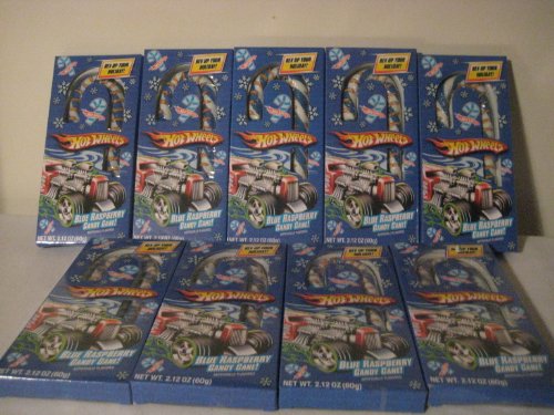 Hot Wheels Giant Blue & White Candy Canes 2.12 Oz Each (9 Pack) logo