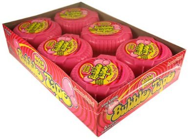 Hubba Bubba Bubble Gum Tape, Awesome Original, 6-foot Tapes (Pack of 24) logo