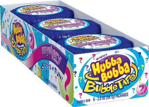 Hubba Bubba Bubble Tape Gum, Mystery, 2 Ounce (Pack of 12) logo