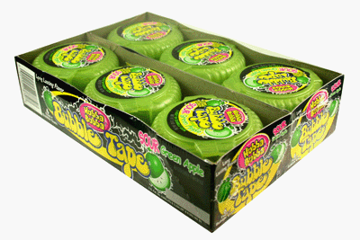 Hubba Bubba Bubble Tape Sour Green Apple 12 Pack Box logo