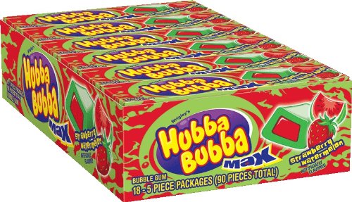 Hubba Bubba Max Gum, Strawberry Watermelon, 1.41 Ounce (Pack of 18) logo