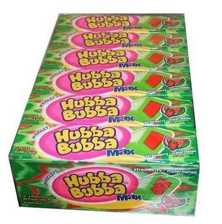 Hubba Bubba Max Strawberry Watermelon, 18-count logo