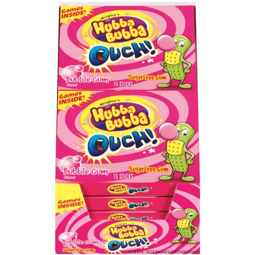 Hubba Bubba Ouch, Bubble Gum, 15 Count, (Pack of 10) logo