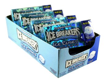 Ice Breakers Gum Ice Cubes Peppermint 8 Packs logo