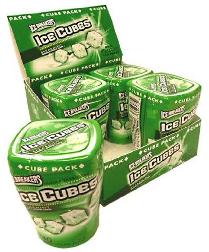 Ice Breaker’s Ice Cube Spearmint Gum Bottle Pack – 4 Pack logo