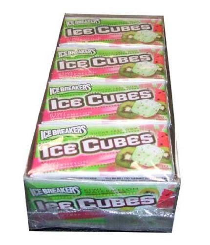 Ice Breaker’s Ice Cubes Kiwi Watermelon Gum – 8 Pack logo