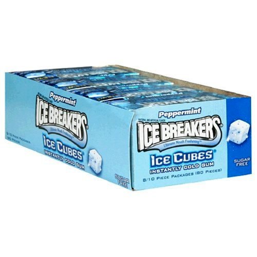 Ice Breakers Ice Cubes, Peppermint Gum (Pack of 8) logo