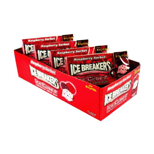 Ice Breakers Ice Cubes, Raspberry Sorbet(Pack of 4) logo