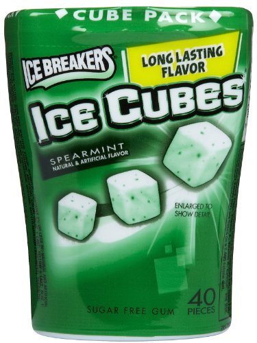 Ice Breakers Ice Cubes Spearmint Gum Bottle Pack- 4 Ct logo