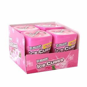 Ice Breakers Ice Cubes Sugar-free Gum, Bottle Packs, Bubble Breeze, 4 Ea logo