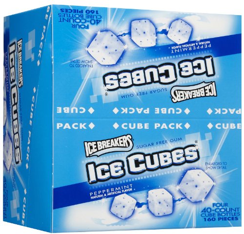 Ice Breakers Iceinstantly Cold Gum With Xylitol, Peppermint Flavor – 3 24 Oz / Pack, 4 Packs logo