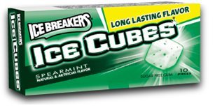 Ice Breakers Long Lasting Flavor Ice Cubes Spearmint Sugar-free Gum- 10 Cubes Of 80 Ct. Packs (80 Pieces Total) logo