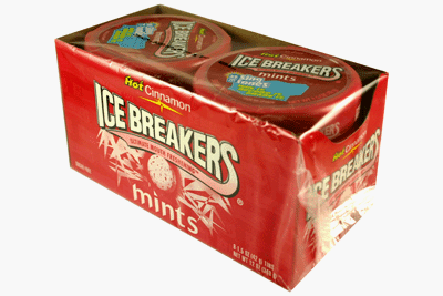 Ice Breakers Mints Hot Cinnamon 8 Packs logo