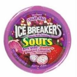 Ice Breakers Sugar Free Fruit Sours, Berry – 1.5 Oz/tin, 8 Tins logo