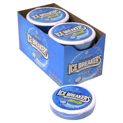 Ice Breakers Sugar Free Mints Cool Mint 1.5 ounce Containers (Pack of 16) logo