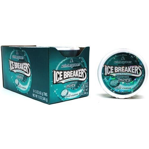 Ice Breakers Wintergreen With Flavor Crystals Sugar Free Mint Of 1.5 Oz – 8 Packs logo