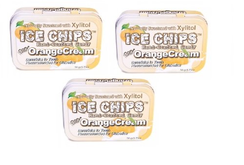 Ice Chips Orange Cream Xylitol Mints – Pack of 3 logo