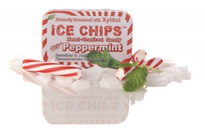 Ice Chips Peppermint Xylitol Mints 6 Single Tins logo