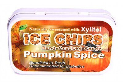 Ice Chips Pumpkin Spice Xylitol Mints 6 Single Tins logo