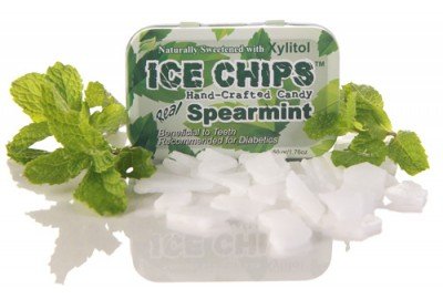 Ice Chips Spearmint Xylitol Mints 6 Single Tins logo