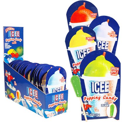 Icee Popping Powder Candy W/ Lollipop: 18 Ct logo