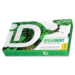 Id Sugar-free Gum, Spearmint, 14 Pieces Per Pack, 12 Per Box logo