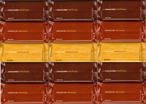 Ikea – Choklad Variety Pack (15) 3.5 Oz Bars – Includes (6) Dark Chocolate, (6) Milk Chocolate, (3) Hazelnut Chocolate logo