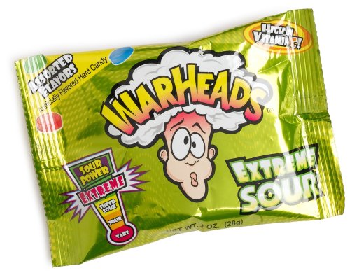 Impact Warheads Extreme Sour Hard Candy, 1 ounce Bags (Pack of 24) logo