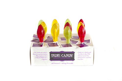 Indie Candy Christmas Lights Lollipop, Mango Flavor, 1 ounce (Pack of 6) logo