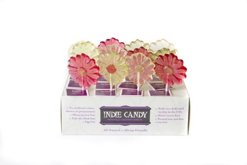 Indie Candy Spring Flower Lollipop, Assorted Flavors, 2 ounce (Pack of 6) logo