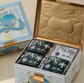 Ishiya – Shiroi Koibito Chocolat Blanc Langue De Chat (mix White and Black Chocolate) 36 Pieces/box – Very Popular Souvenir Sweet From Hokkaido logo